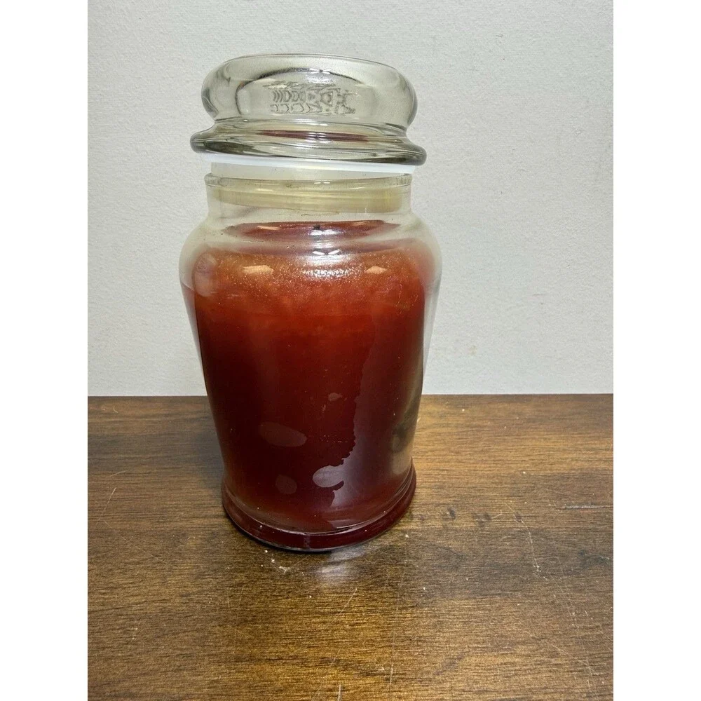 Apple & Rose Rare Retired Yankee Jar Candle 12.3 Oz Slight Burn Heavy Scent